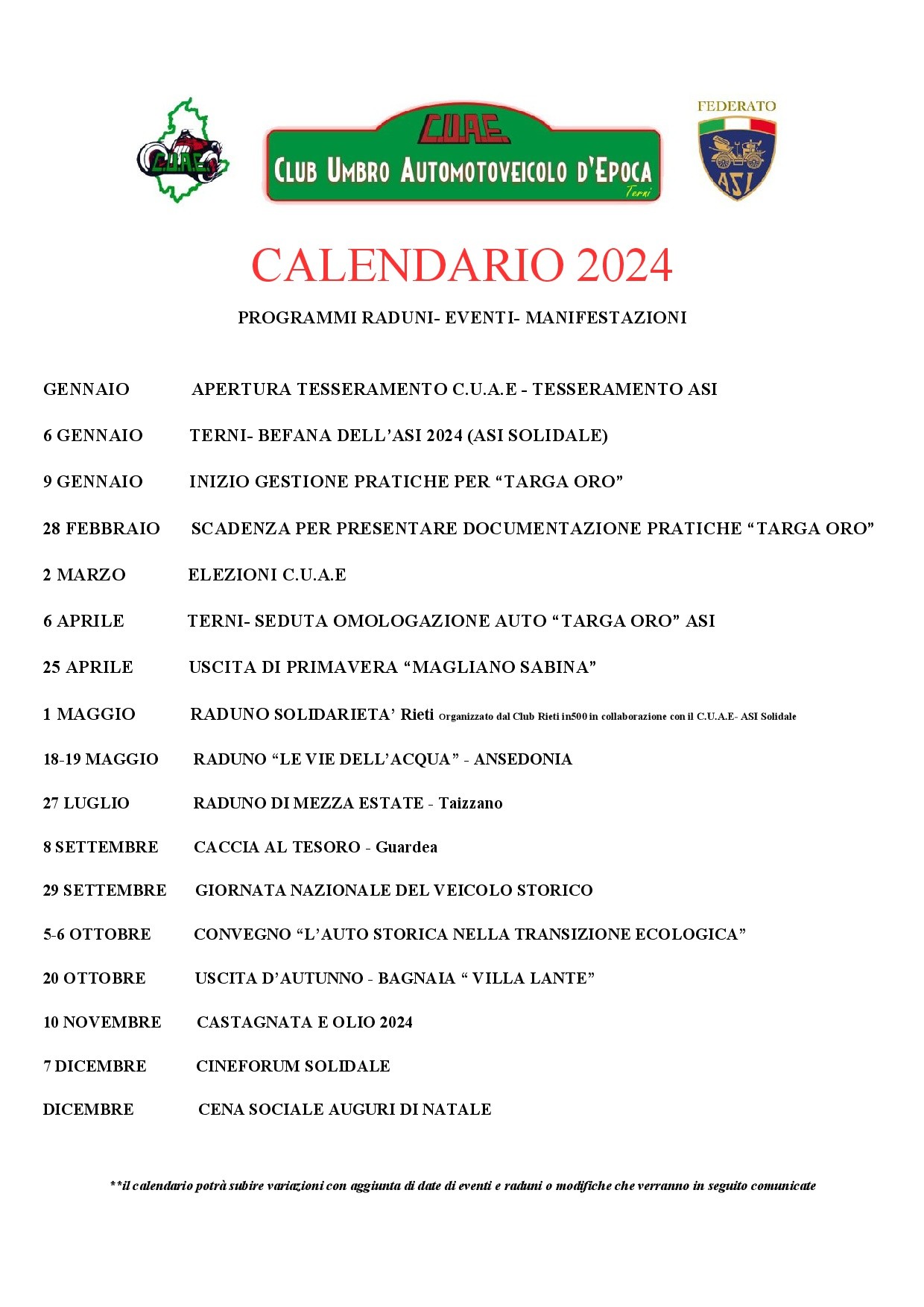calendario 2024 raduni